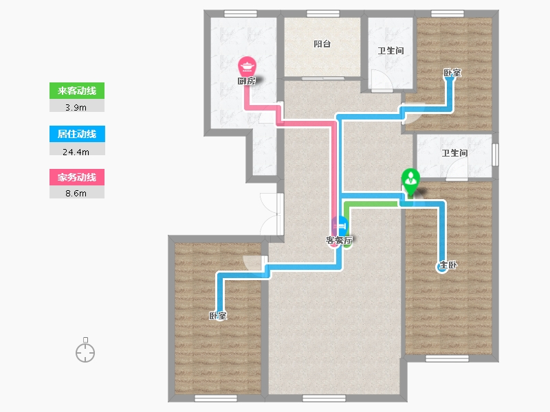 辽宁省-铁岭市-明月城南2期-137.00-户型库-动静线