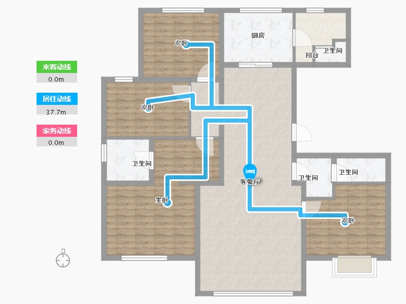 山西省-长治市-长丰苑-135.00-户型库-动静线