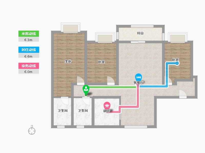 甘肃省-平凉市-庄浪县世纪花园c区-112.00-户型库-动静线