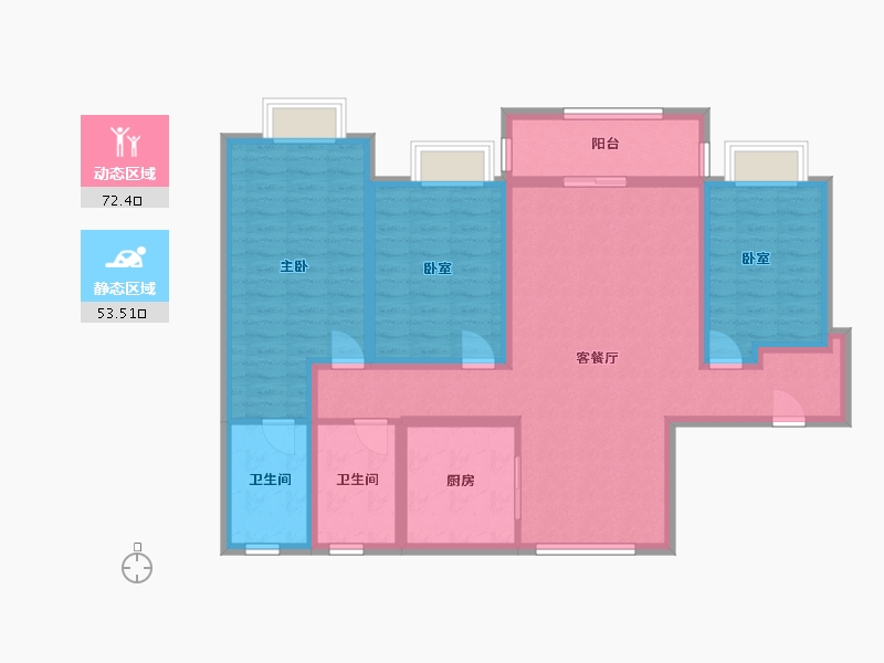 甘肃省-平凉市-庄浪县世纪花园c区-112.00-户型库-动静分区