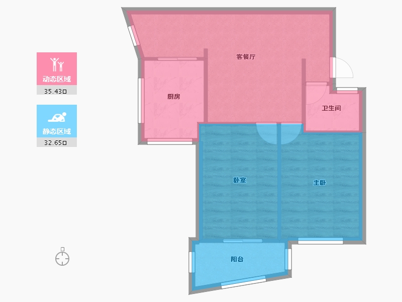 福建省-福州市-联福花园-60.80-户型库-动静分区