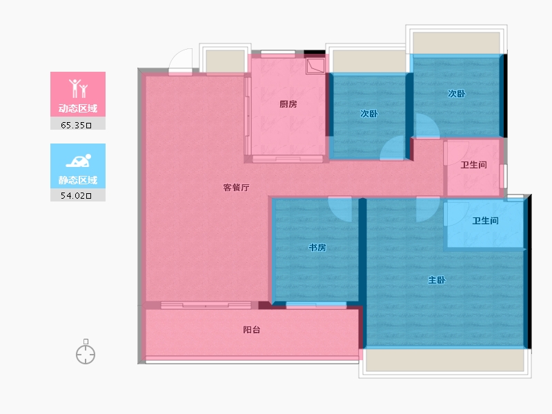 广东省-佛山市-保利天汇-114.80-户型库-动静分区