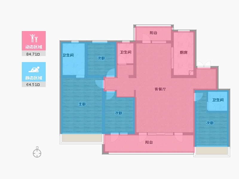 山东省-聊城市-湖语上院-132.00-户型库-动静分区