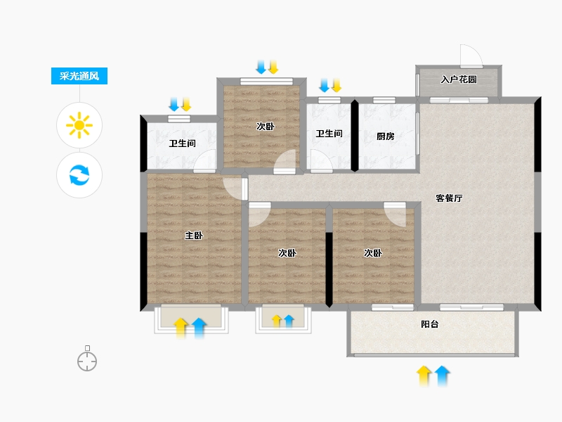 江西省-景德镇市-曲悦风荷-113.00-户型库-采光通风