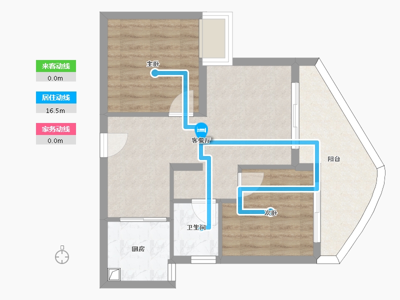 广东省-惠州市-合生情海轩亲爱的海-66.00-户型库-动静线