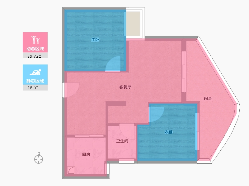 广东省-惠州市-合生情海轩亲爱的海-66.00-户型库-动静分区