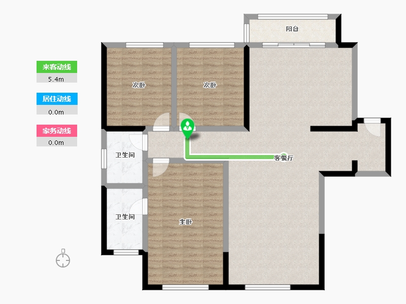 青海省-西宁市-绿地云香郡-128.00-户型库-动静线