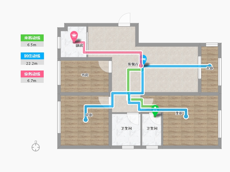 河北省-邢台市-桂花苑-90.00-户型库-动静线