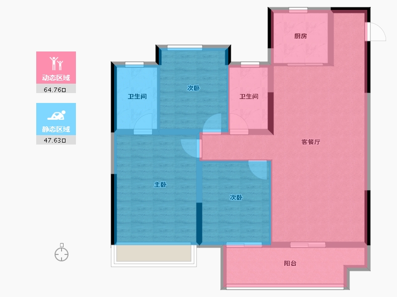 山东省-济南市-悦府-101.60-户型库-动静分区