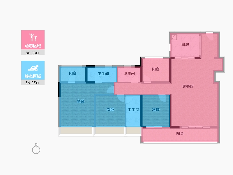 广东省-肇庆市-城投星悦四季-128.71-户型库-动静分区