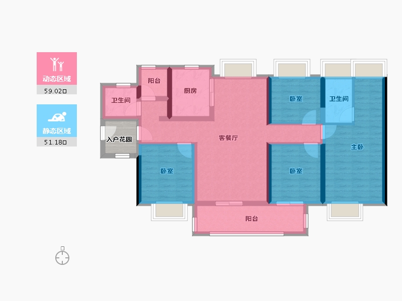 广东省-广州市-万科城市之光-A区-111.20-户型库-动静分区