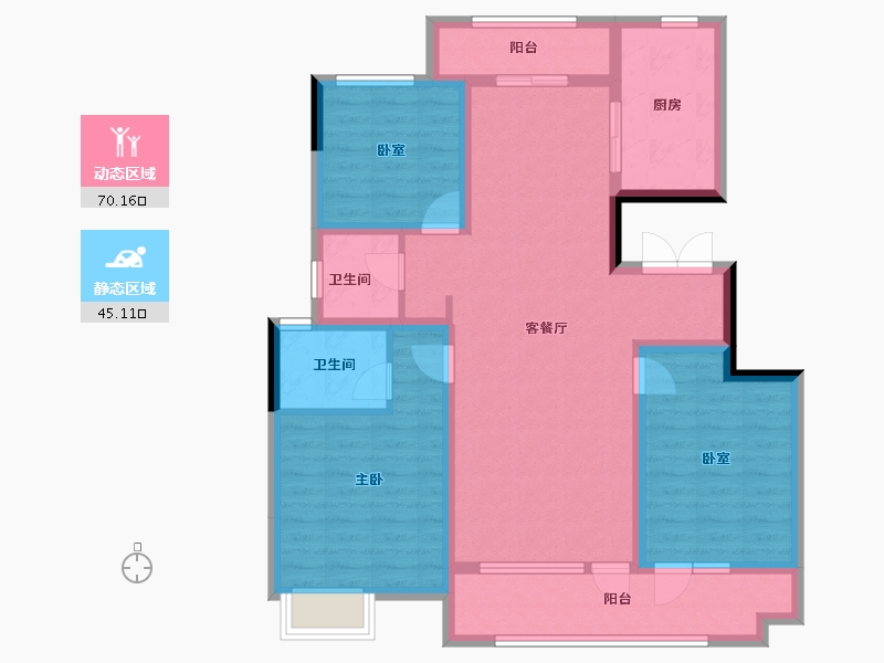 山东省-济宁市-博观江悦-102.40-户型库-动静分区