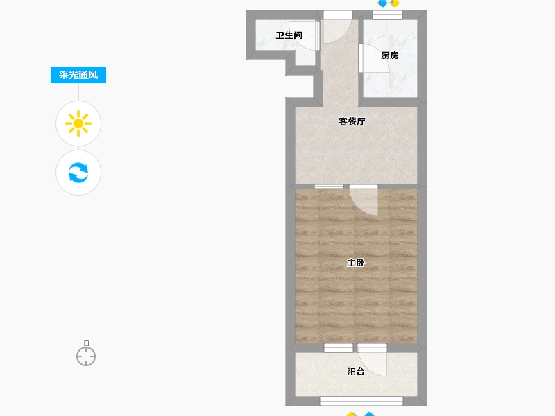 北京-北京市-北营房西里社区-33.44-户型库-采光通风