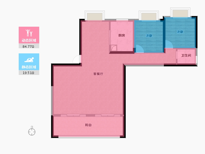 湖南省-长沙市-佳兆业城市广场-107.42-户型库-动静分区