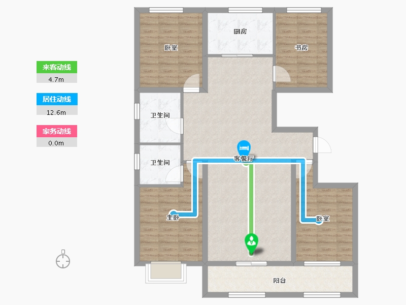 山东省-潍坊市-潍坊滨海金都家园-124.00-户型库-动静线