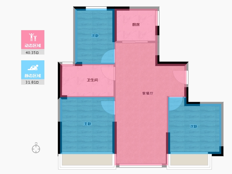 山东省-烟台市-海晏园-65.00-户型库-动静分区