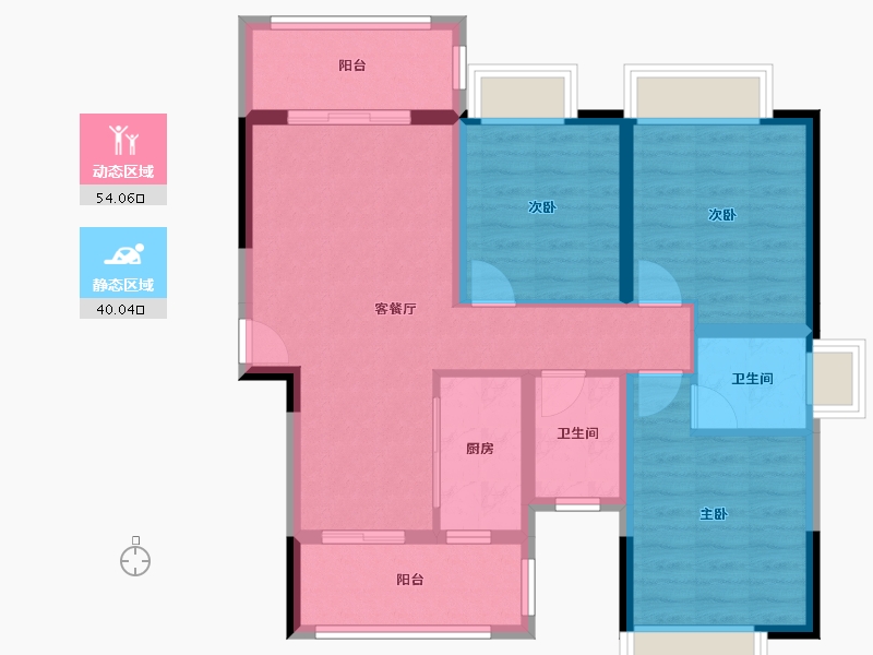 广西壮族自治区-北海市-北海中港城长沙湾-92.00-户型库-动静分区