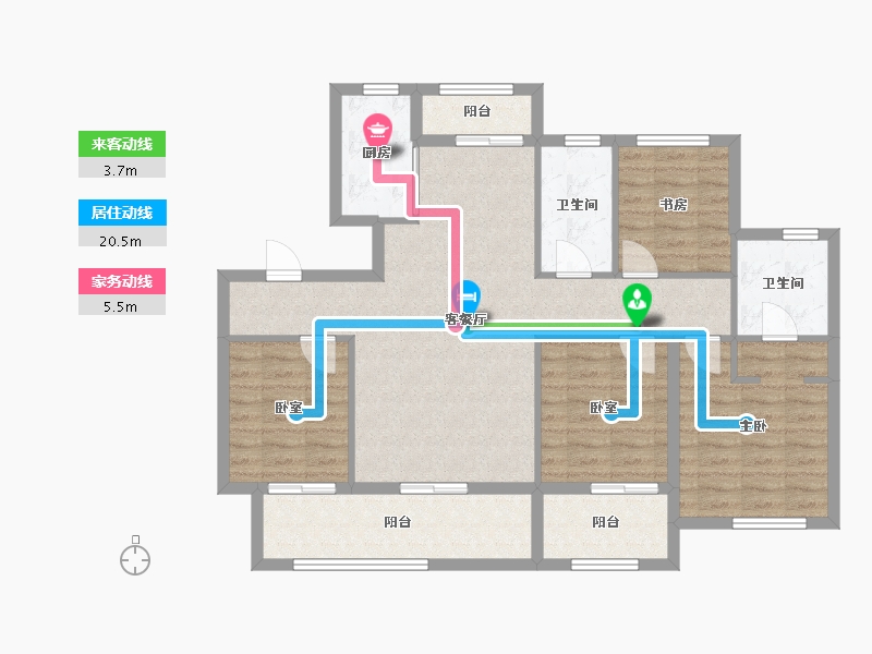 江西省-南昌市-煌盛熙岸公园泊悦府-102.16-户型库-动静线