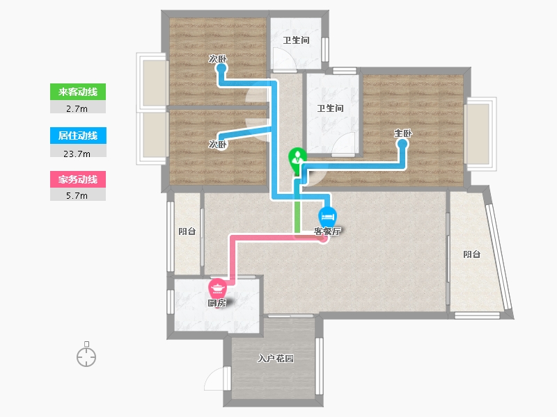 广东省-中山市-绿杨居-91.19-户型库-动静线