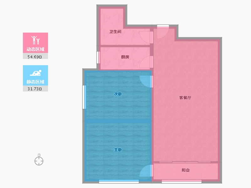 北京-北京市-看丹村-77.50-户型库-动静分区