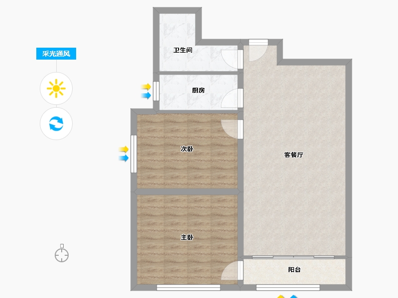 北京-北京市-看丹村-77.50-户型库-采光通风