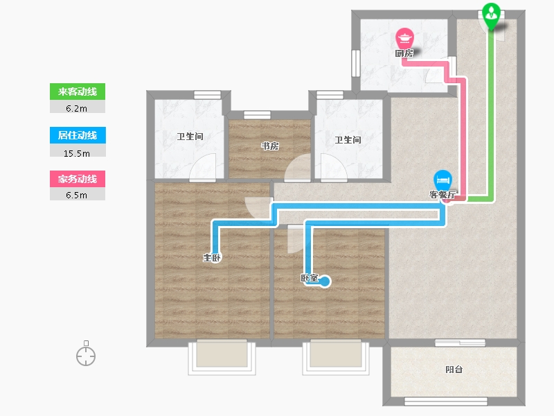 福建省-南平市-武夷悦云庄-89.00-户型库-动静线