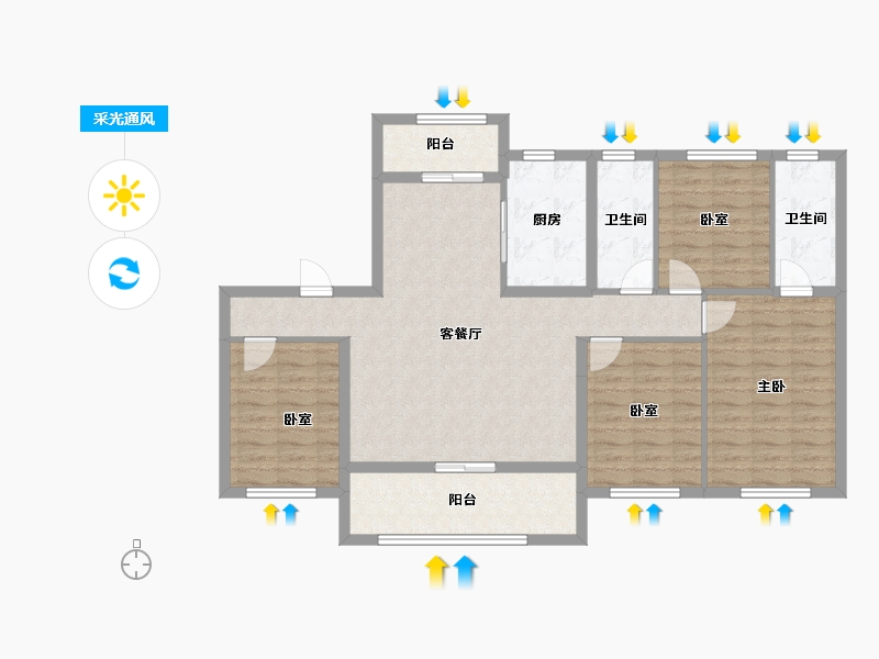 广东省-云浮市-新拓展花园-112.00-户型库-采光通风