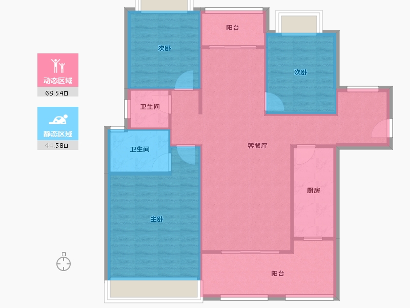 广东省-惠州市-王府钓鱼台营销中心-101.19-户型库-动静分区