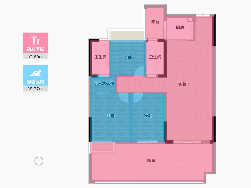 湖北省-十堰市-绿谷华悦府-133.00-户型库-动静分区