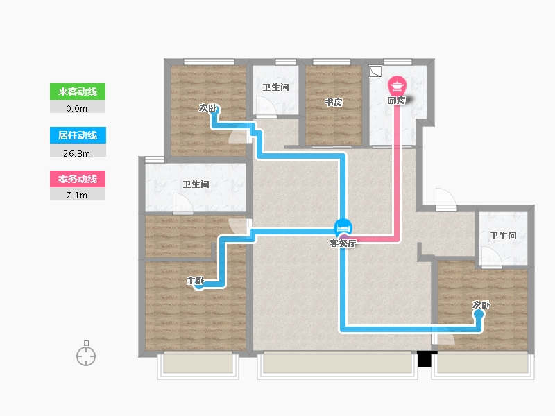 陕西省-西安市-融创时代奥城-168.00-户型库-动静线