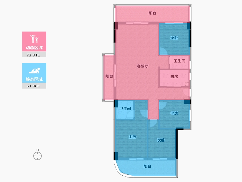 广西壮族自治区-玉林市-绿城中心-120.89-户型库-动静分区