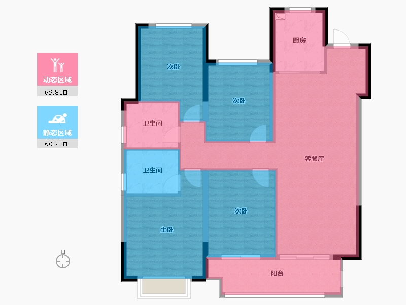 福建省-龙岩市-杭城臻邸-118.40-户型库-动静分区