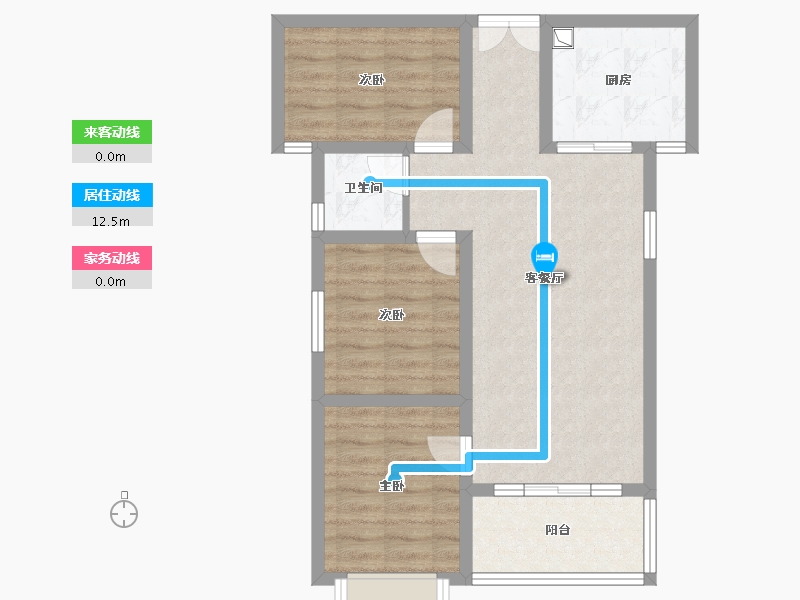 云南省-临沧市-强力缘二期-77.45-户型库-动静线