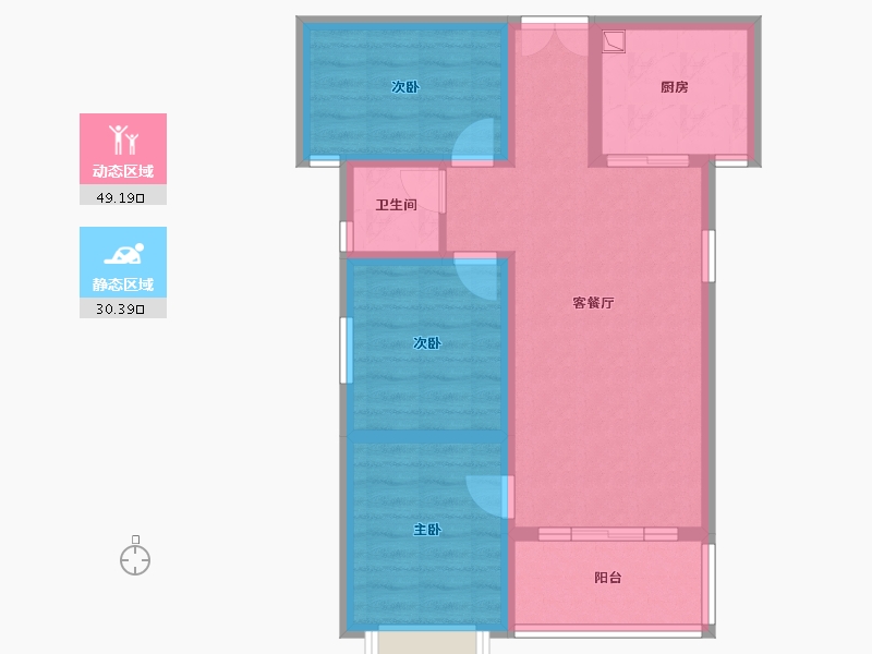 云南省-临沧市-强力缘二期-77.45-户型库-动静分区