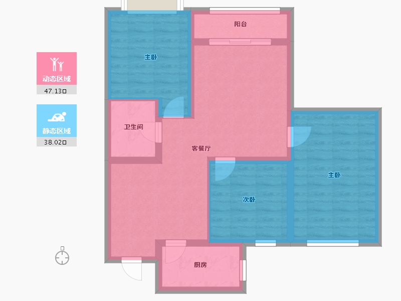 河北省-保定市-禾悦国悦府-73.39-户型库-动静分区