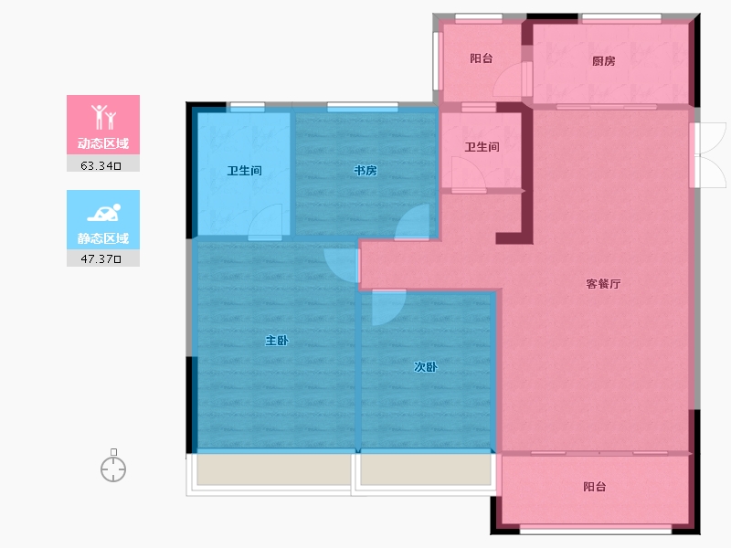 青海省-海东市-悦川府-100.80-户型库-动静分区