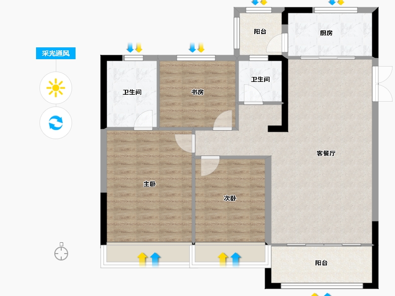 青海省-海东市-悦川府-100.80-户型库-采光通风