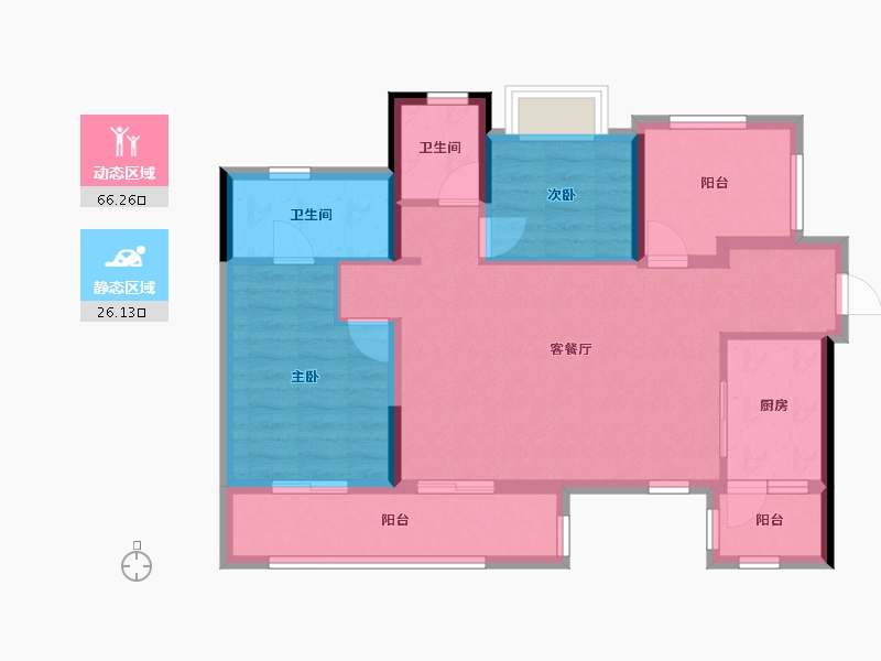 贵州省-贵阳市-中科怡璟-82.07-户型库-动静分区