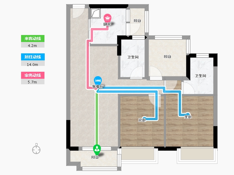 广东省-广州市-朗悦公馆-73.00-户型库-动静线