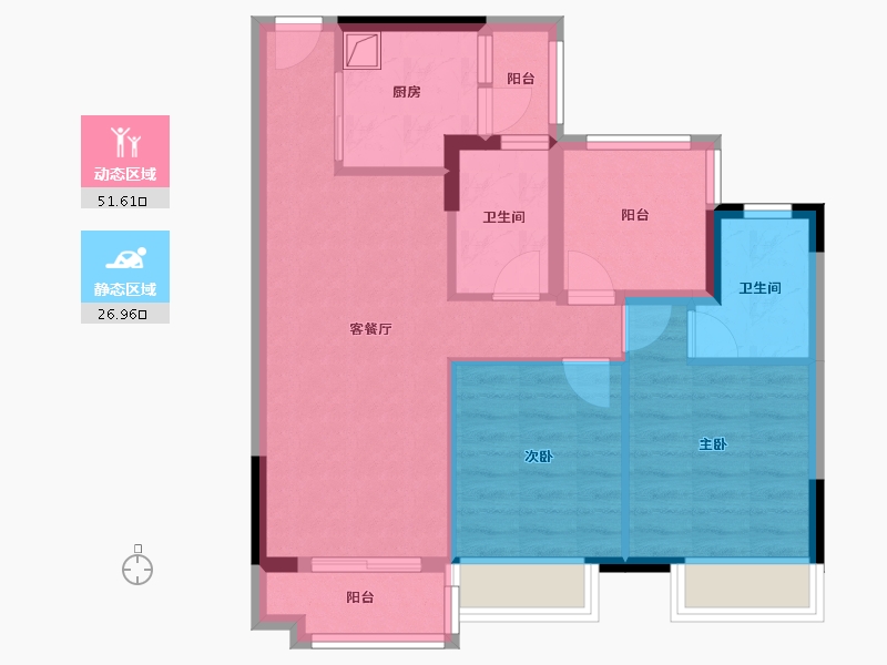 广东省-广州市-朗悦公馆-73.00-户型库-动静分区