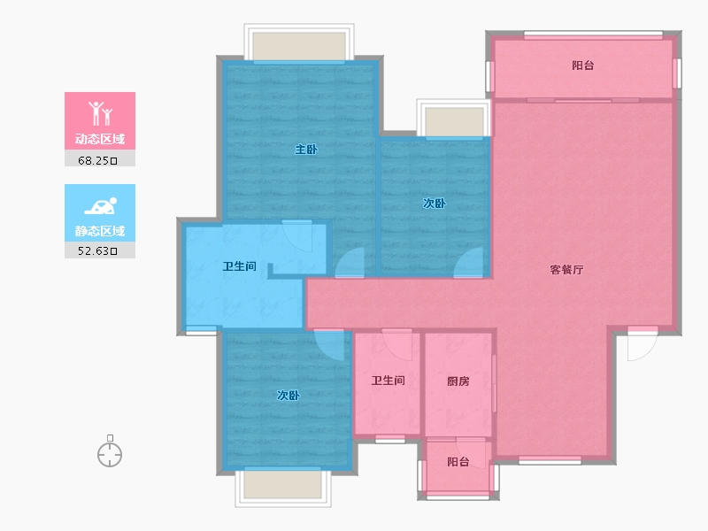 贵州省-贵阳市-乐湾国际山语林-138.00-户型库-动静分区