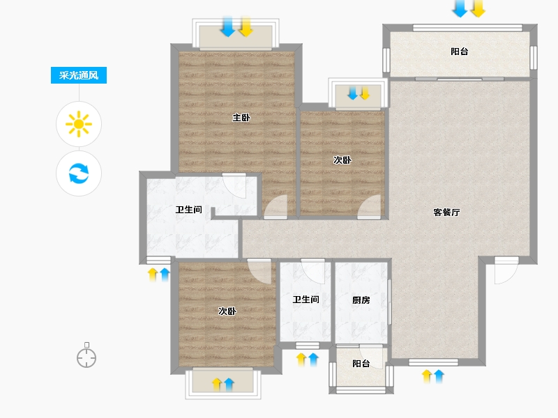 贵州省-贵阳市-乐湾国际山语林-138.00-户型库-采光通风