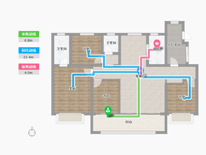 河南省-濮阳市-学府玖号院二期-109.82-户型库-动静线