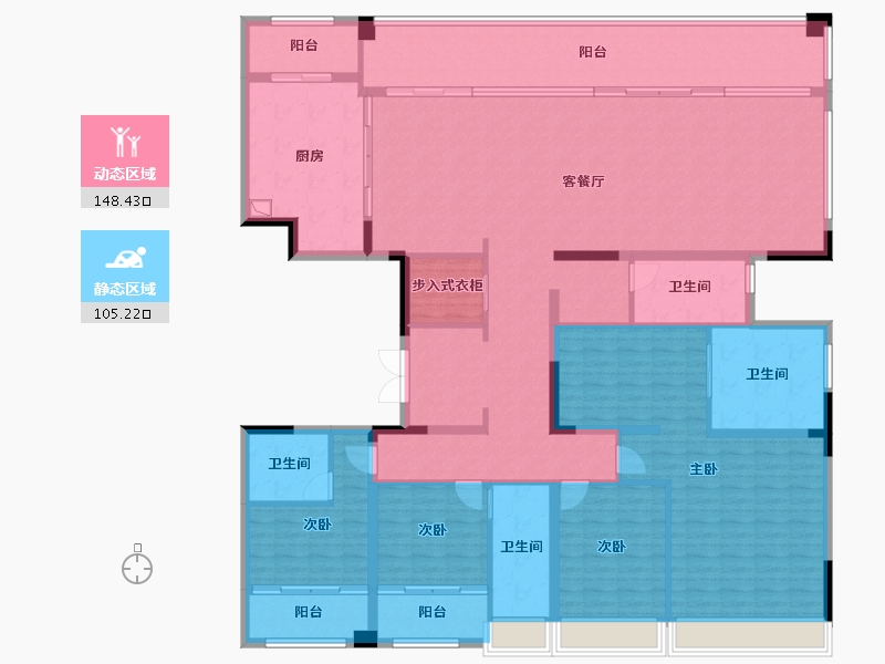 湖南省-长沙市-长沙万科松湖天地-212.00-户型库-动静分区