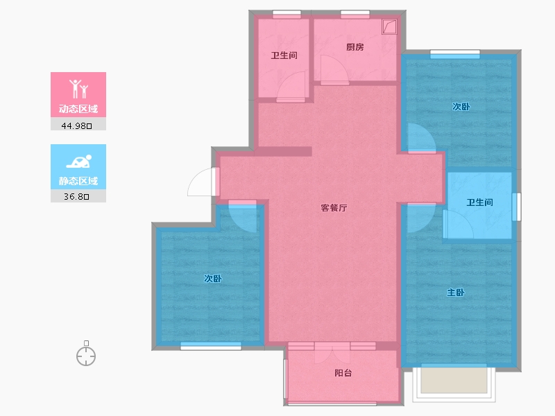 河北省-邢台市-金瑞苑-81.00-户型库-动静分区