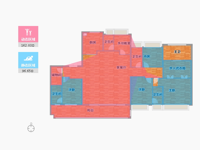 江苏省-南京市-伟星长江之歌-251.20-户型库-动静分区