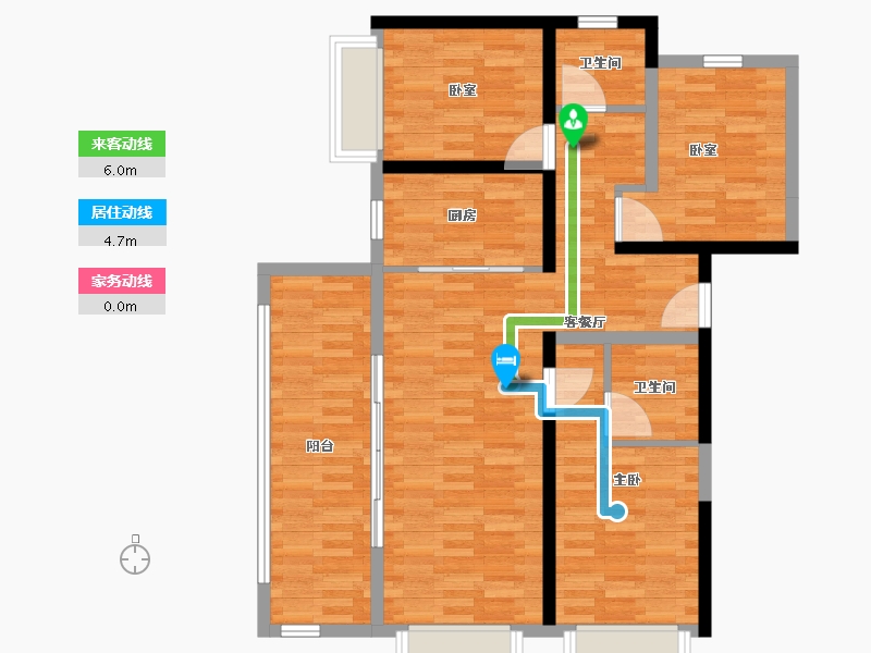 河南省-郑州市-万科翠湾中城MAX-92.05-户型库-动静线