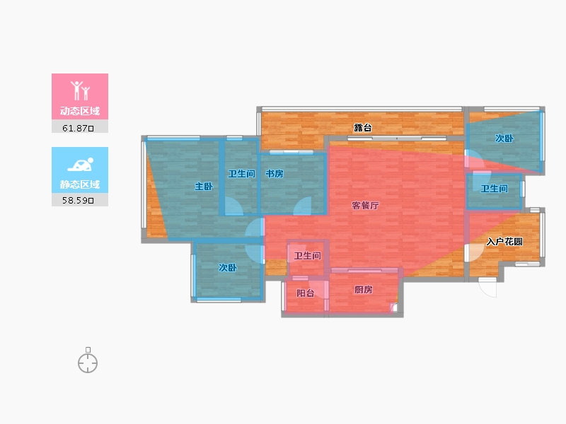 四川省-成都市-龙湖观萃-119.91-户型库-动静分区