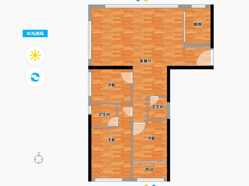 福建省-厦门市-海沧中心TOD璞瑞璞盛-94.28-户型库-采光通风