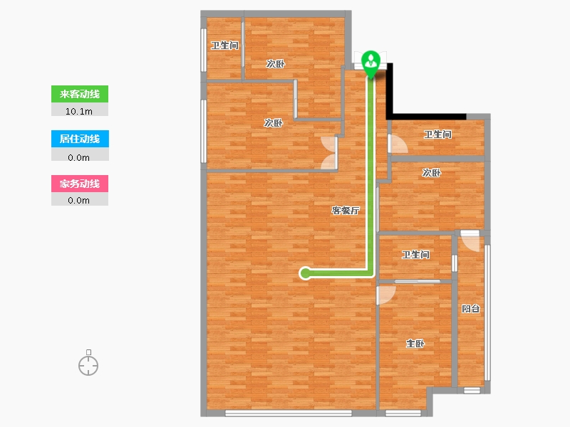 湖南省-邵阳市-乾道魏源壹号院-140.00-户型库-动静线